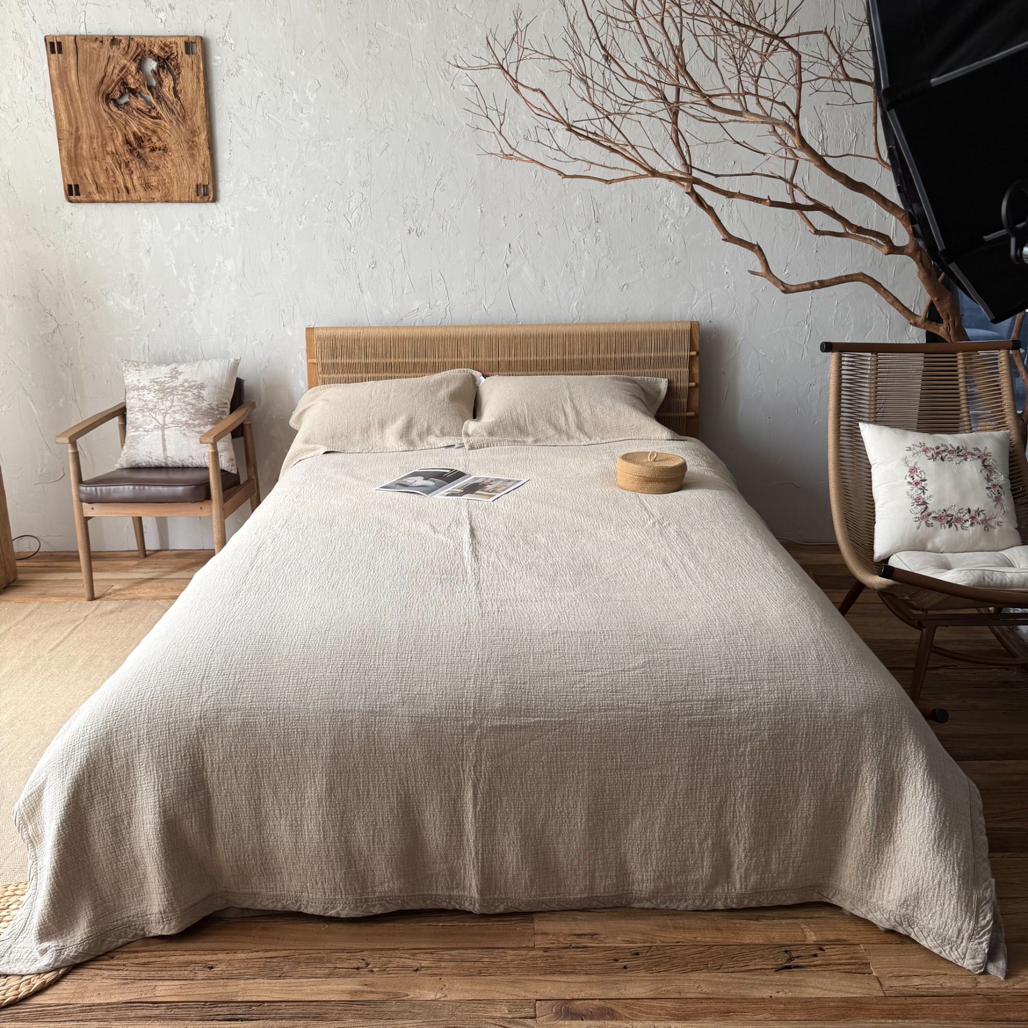 【100汉麻床盖】加厚古朴床盖