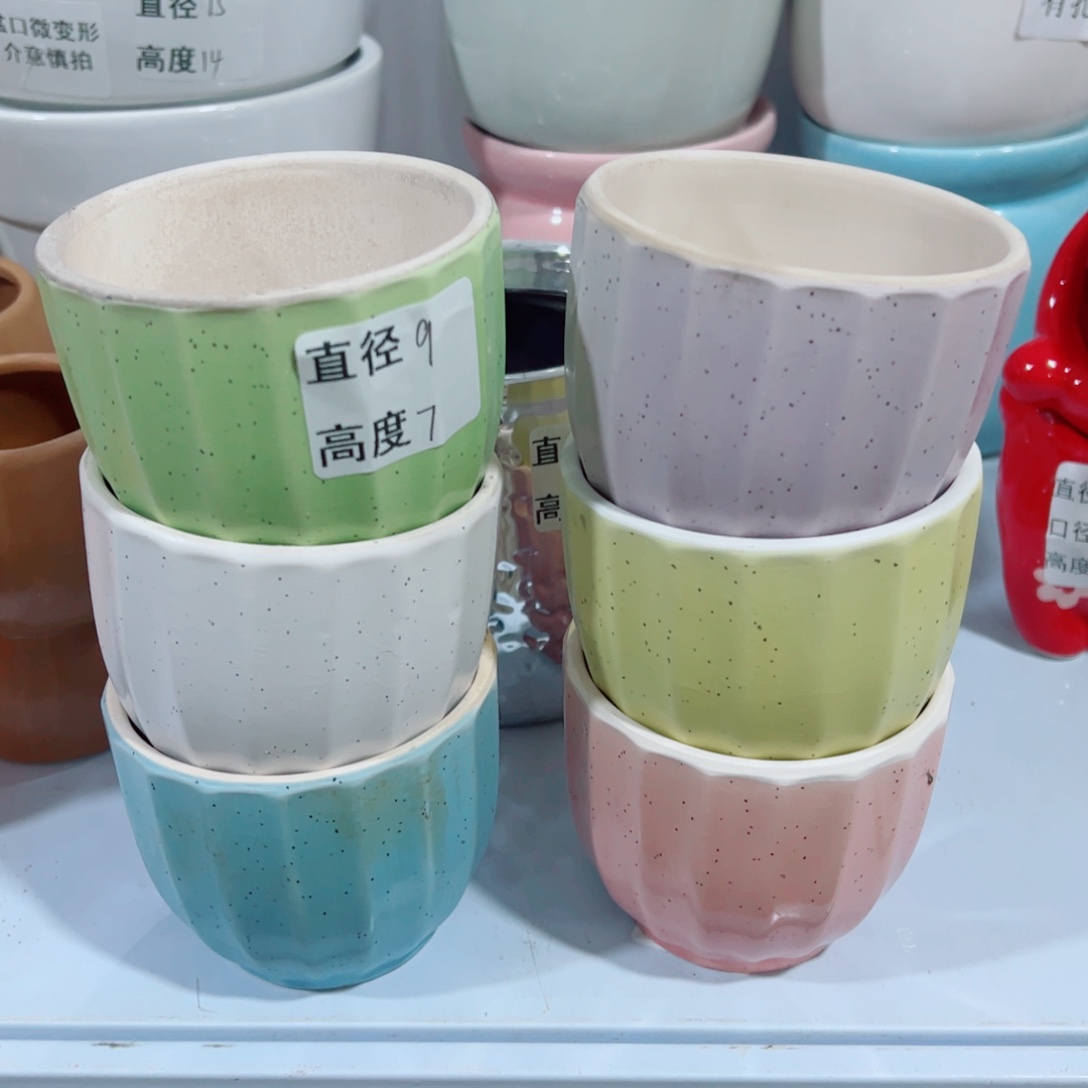 有孔，陶瓷花盆满10米包邮发货