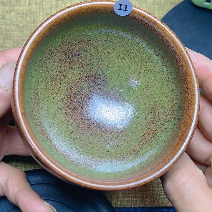 茶盏龙窑柴烧茶叶末将军器型9.8口径