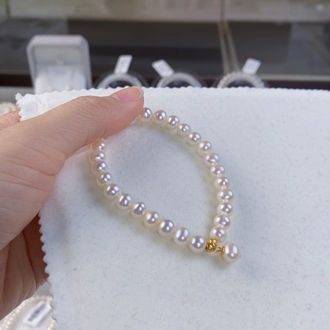 淡水珍珠手绳银S925镶嵌