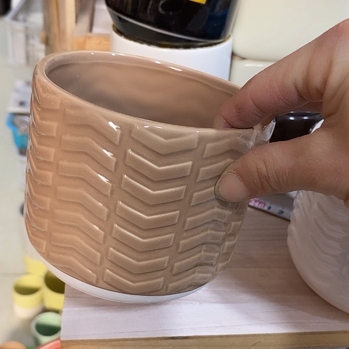 陶摆件陶盆有孔 瑕疵介意勿拍