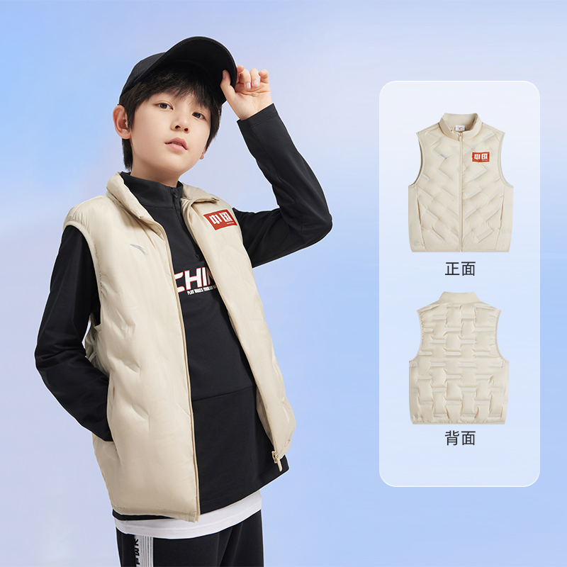 轻薄羽绒马甲 安踏儿童 春季季新款羽绒马甲欧若风