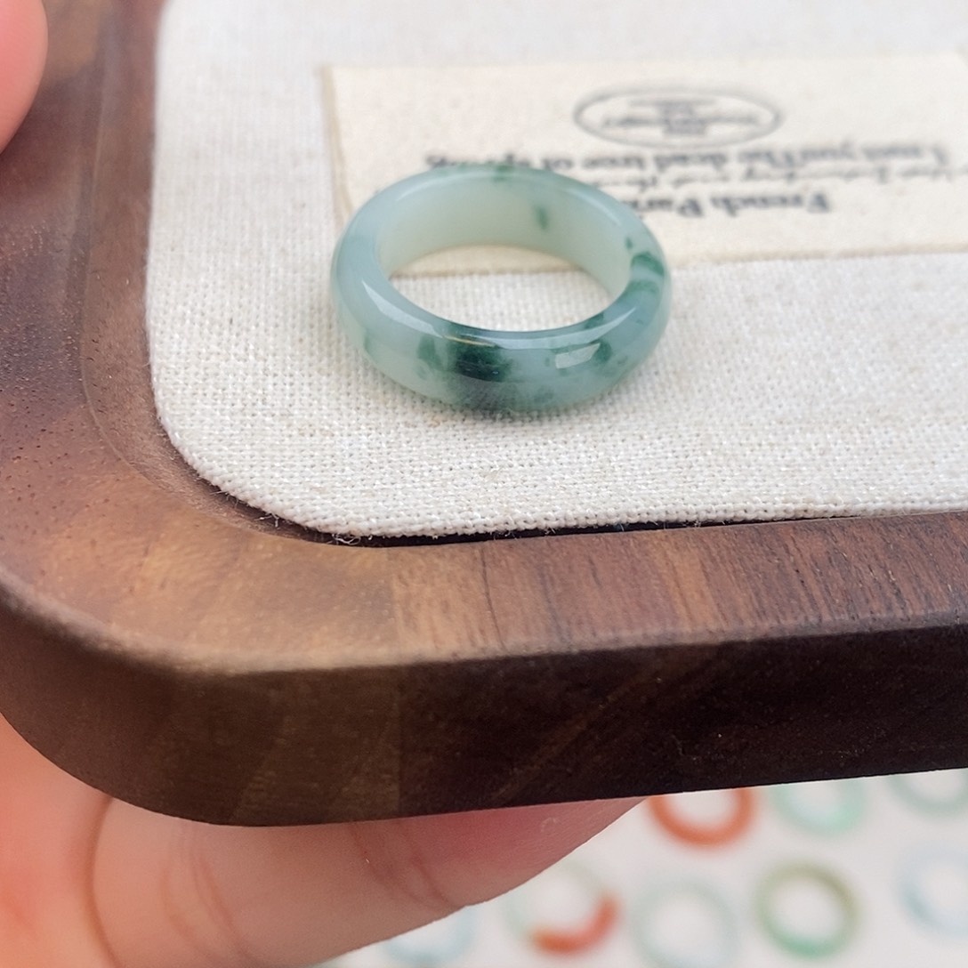 翡翠戒指未镶嵌3号 港码14圈