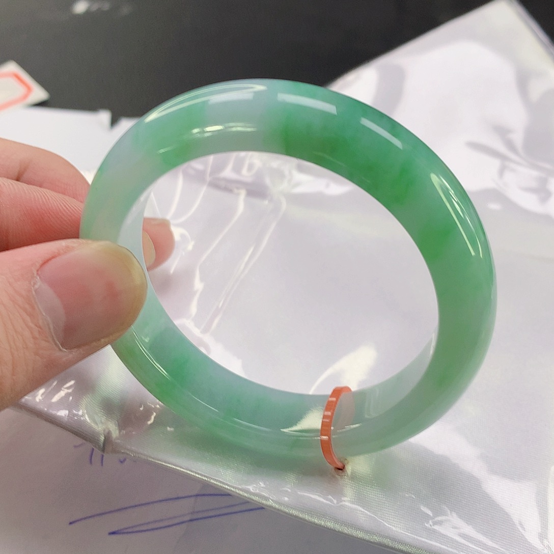 翡翠手镯未镶嵌002缅甸天然翡翠A货