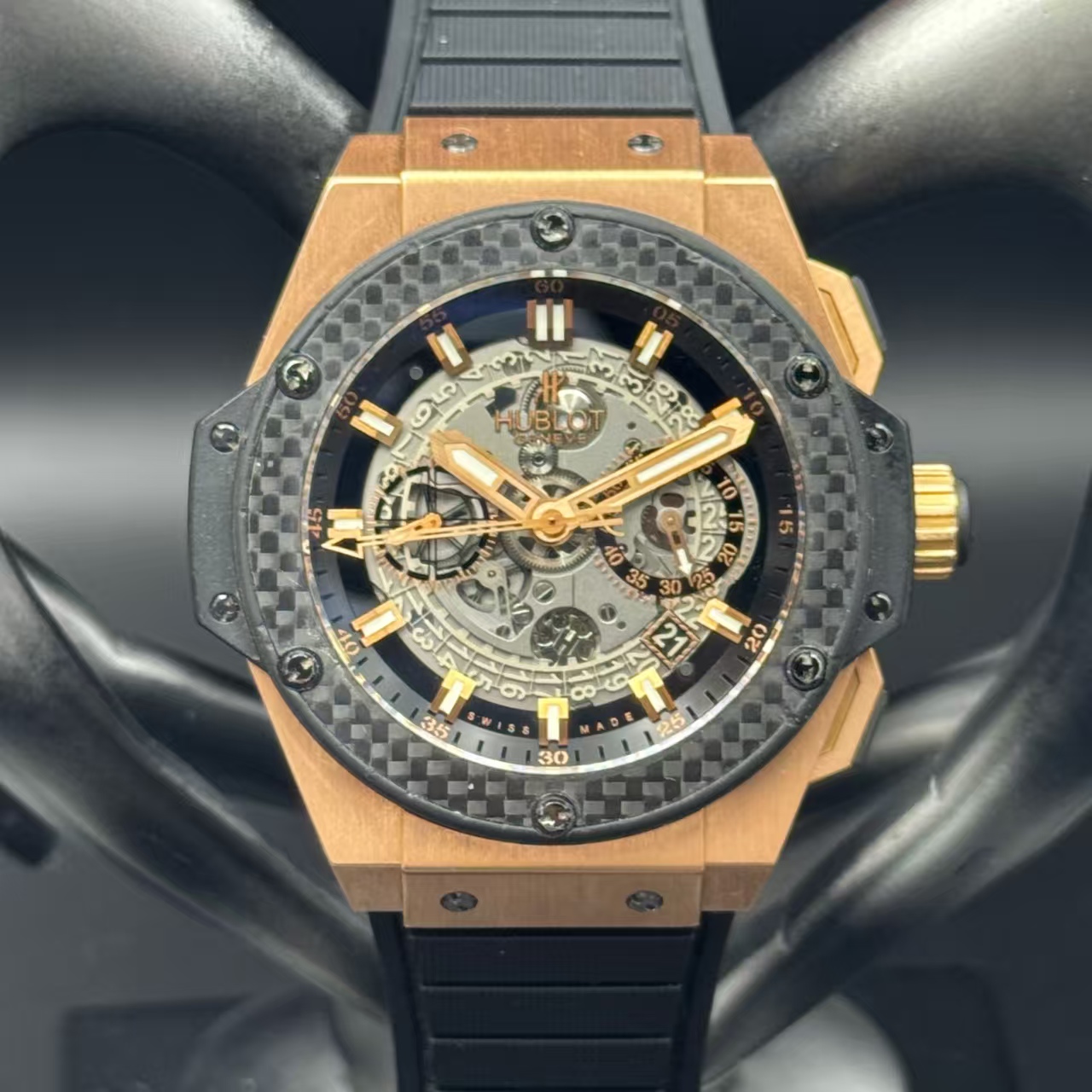 95新 Hublot/宇舶表 王者至尊系列 单表 自动机械 18k玫瑰金 48mm