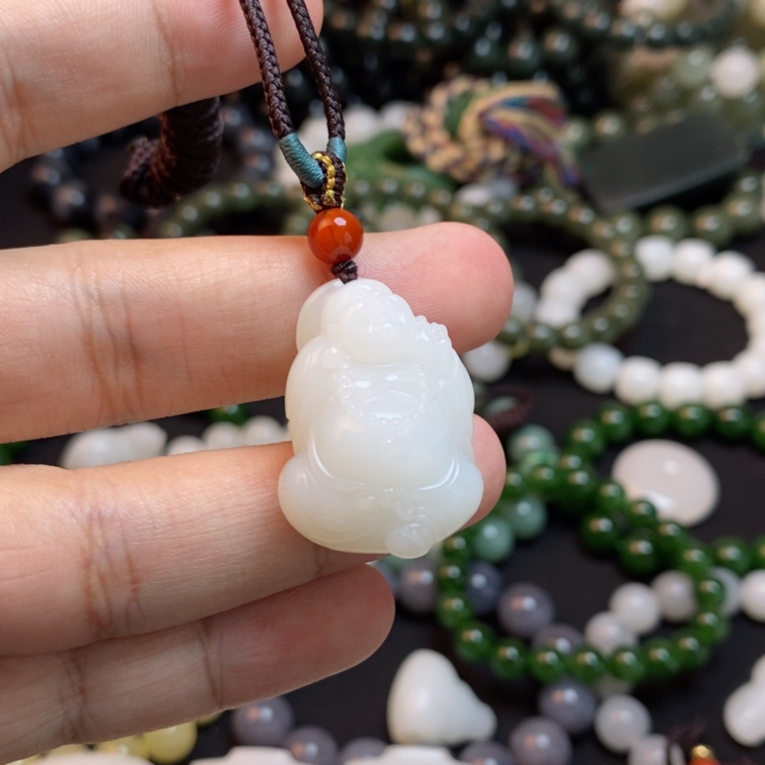 和田玉手串未镶嵌糖****糖