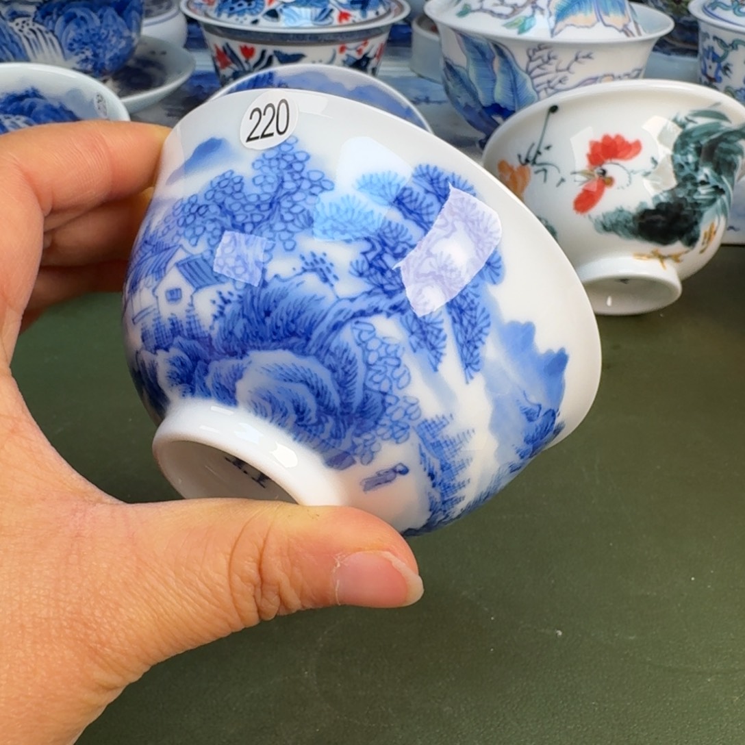 陶景德镇纯手绘茶具圆圆220