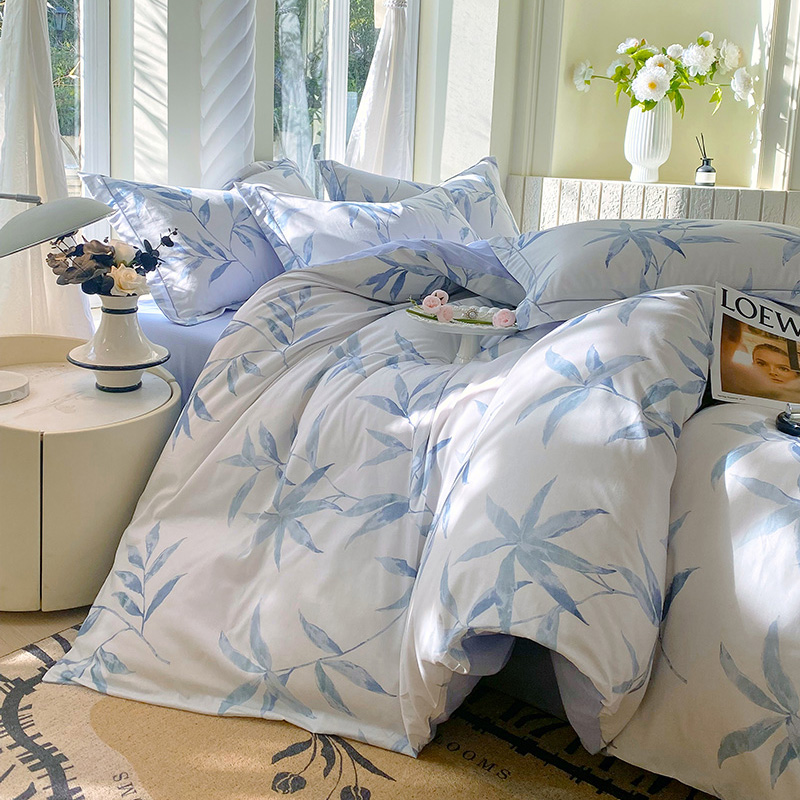 A类100%全棉四件套纯棉单人学生宿舍三件套被套双人床单床笠床上