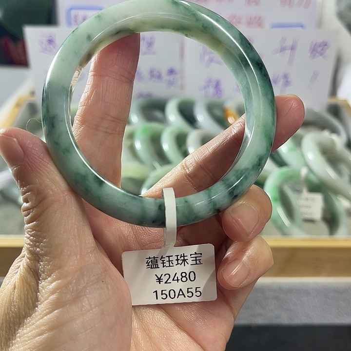 翡翠未镶嵌手镯纯天然缅甸翡翠手镯