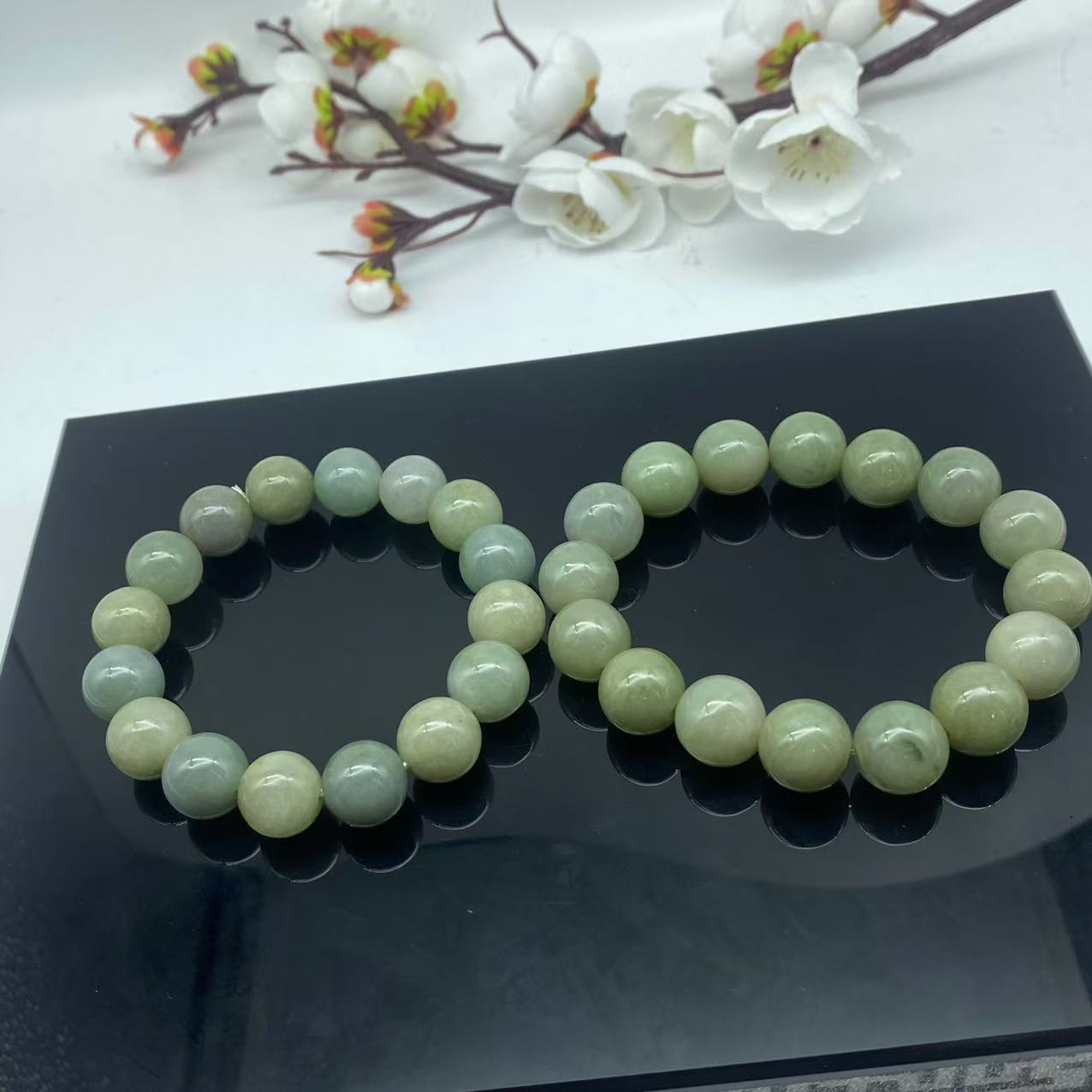 天然和田玉手串 d438-多样性发一