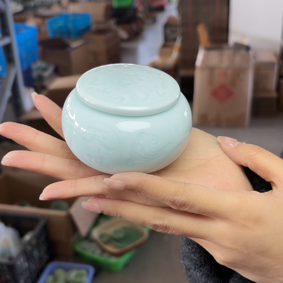 龙泉云间青瓷小米茶器