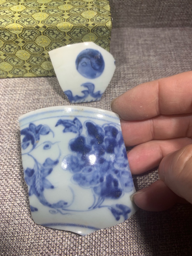 陶瓷当代仿古艺术品青花瓷片