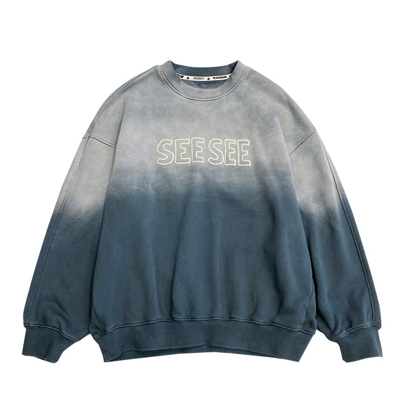 Y6957男童卫衣春秋款潮酷中大童扎染上衣渐变韩版儿童套头外套潮