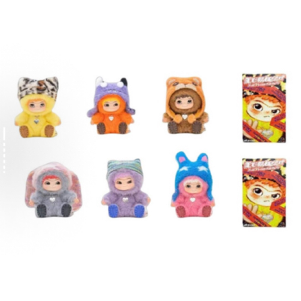 明星同款正版WAKUKU毛毛潮趣派对系列盲盒哇库库手办毛绒娃娃礼物