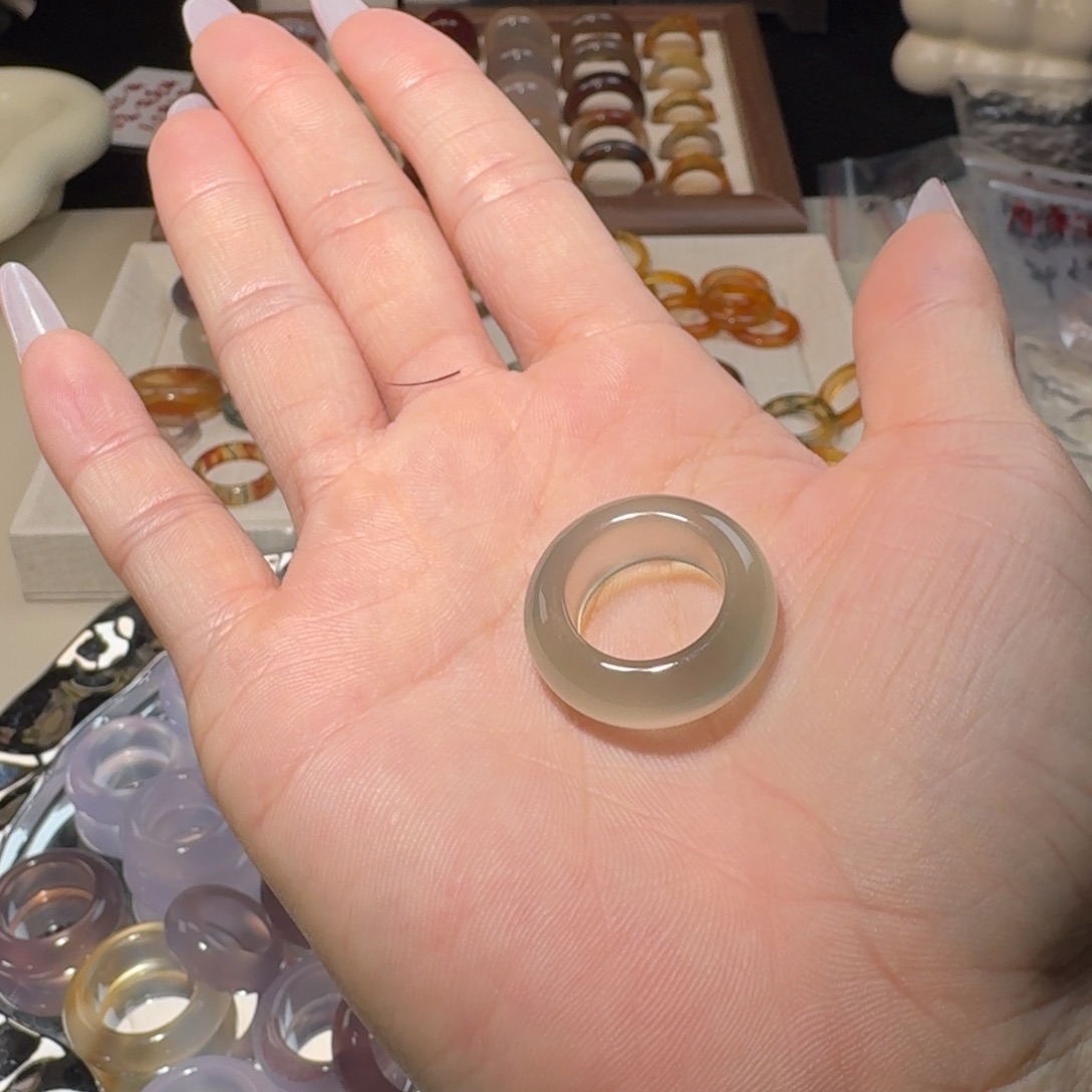 库***友玛瑙/玉髓未镶嵌戒指