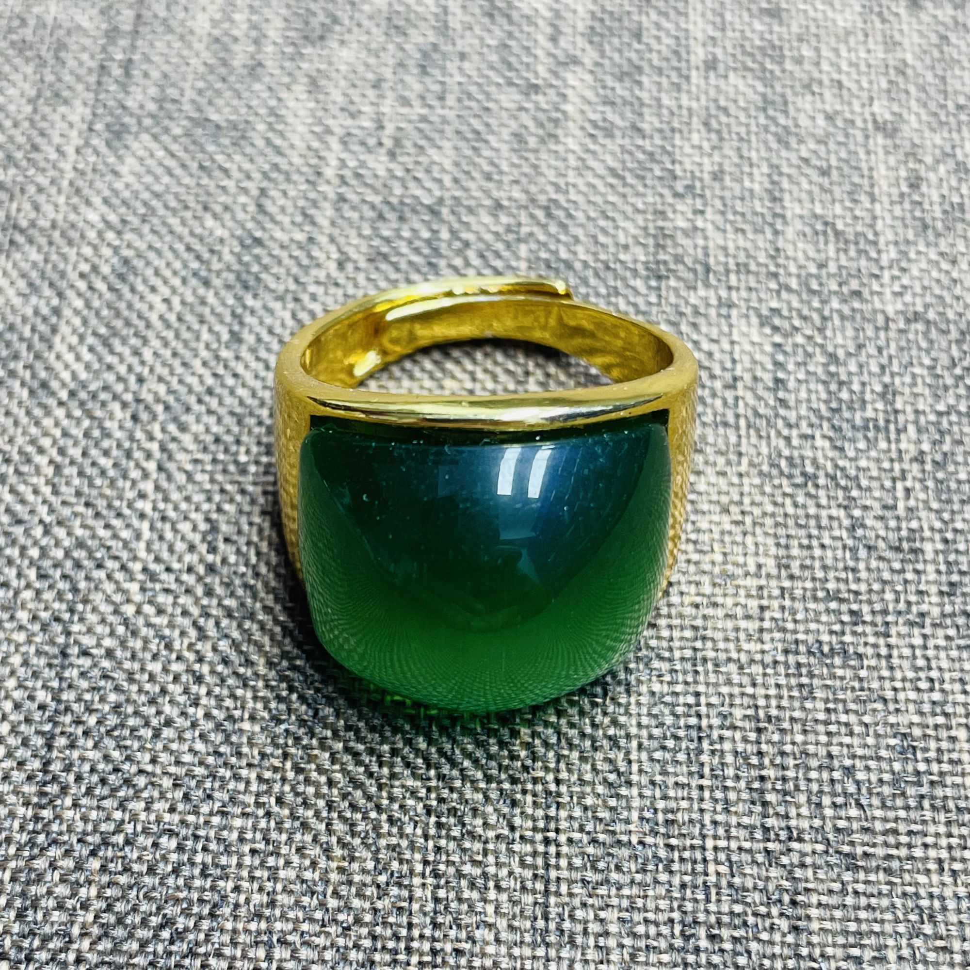 【锦希优选】F387-1绿猫开口戒指多样性发一件