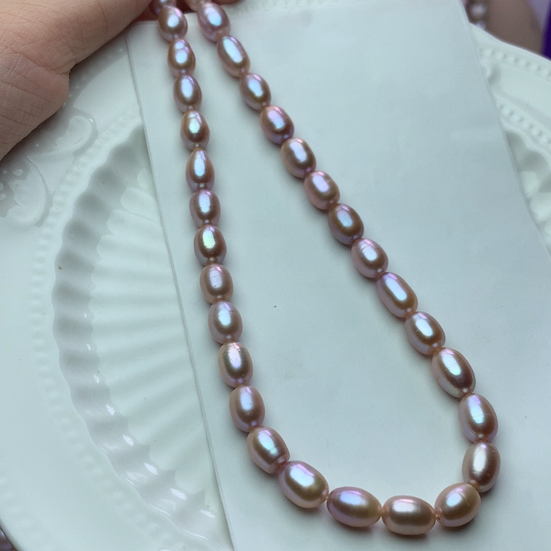 未镶嵌淡水珍珠6/7x38项链