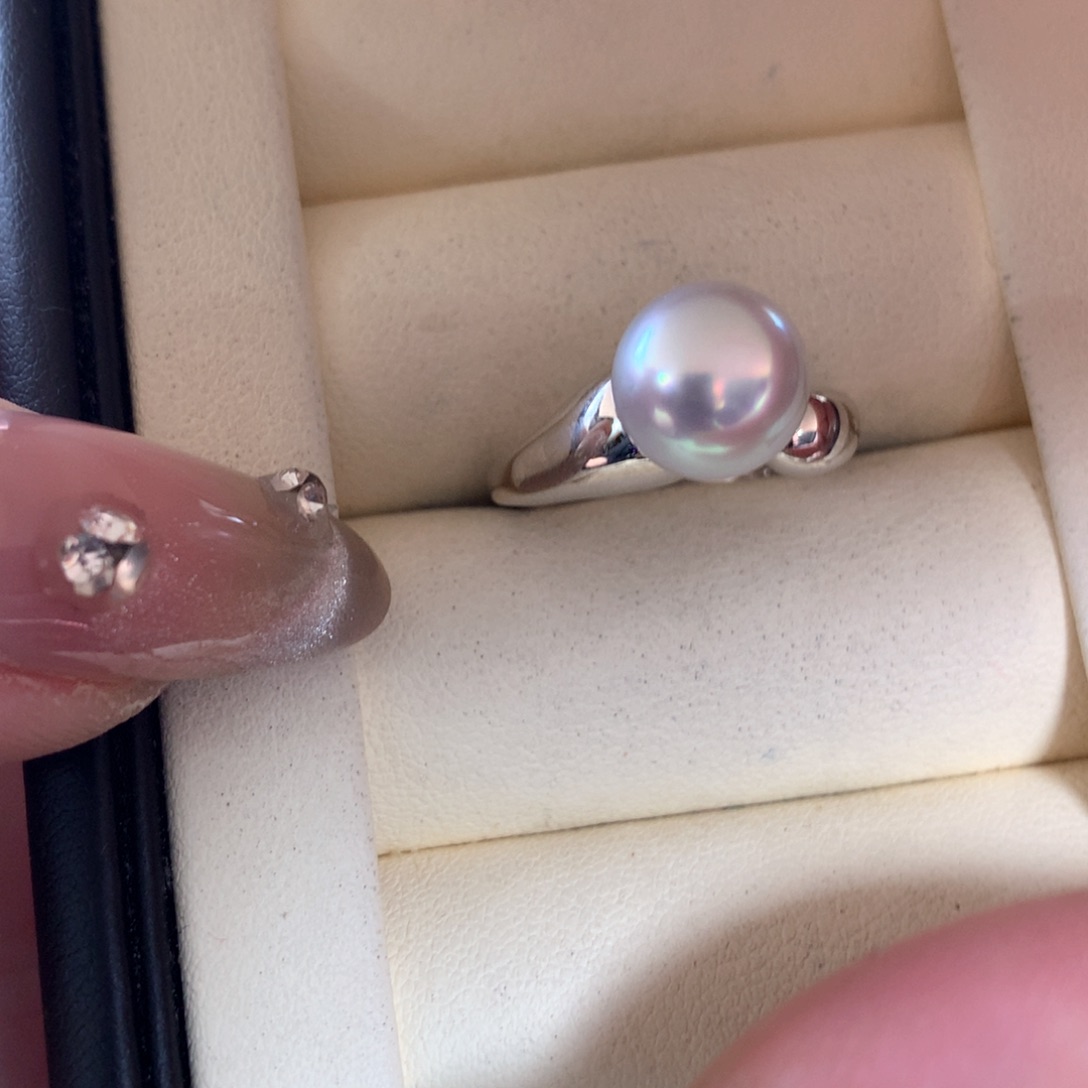 海水珍珠戒指银S925镶嵌