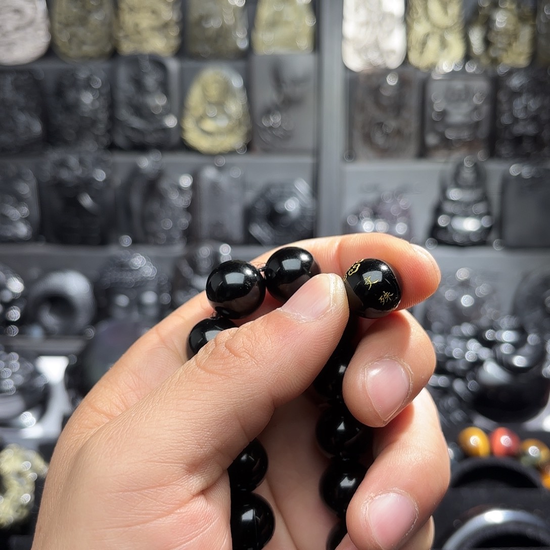 醉***迪黑曜岩未镶嵌手链