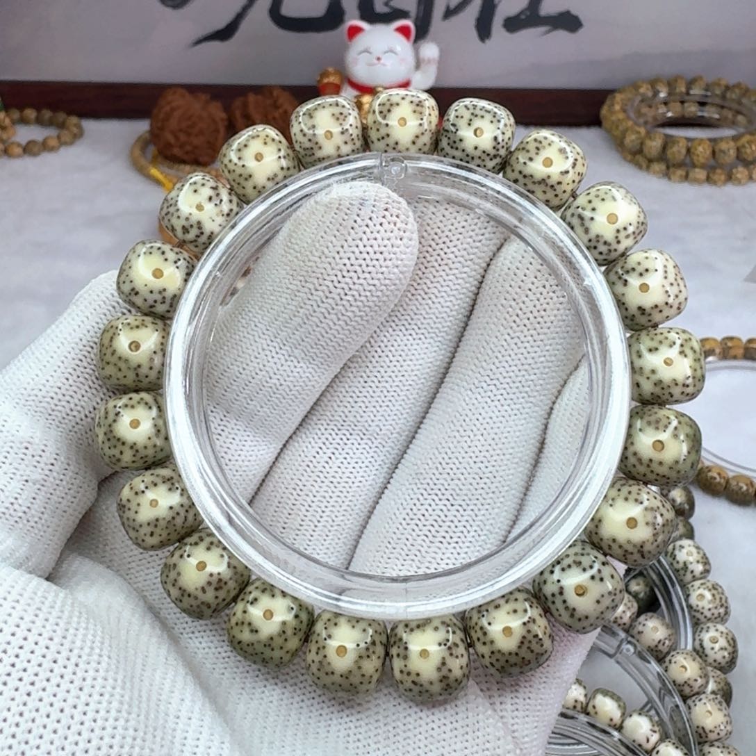 吊坠星月菩提11×10同枝青花月留白眼睛 856