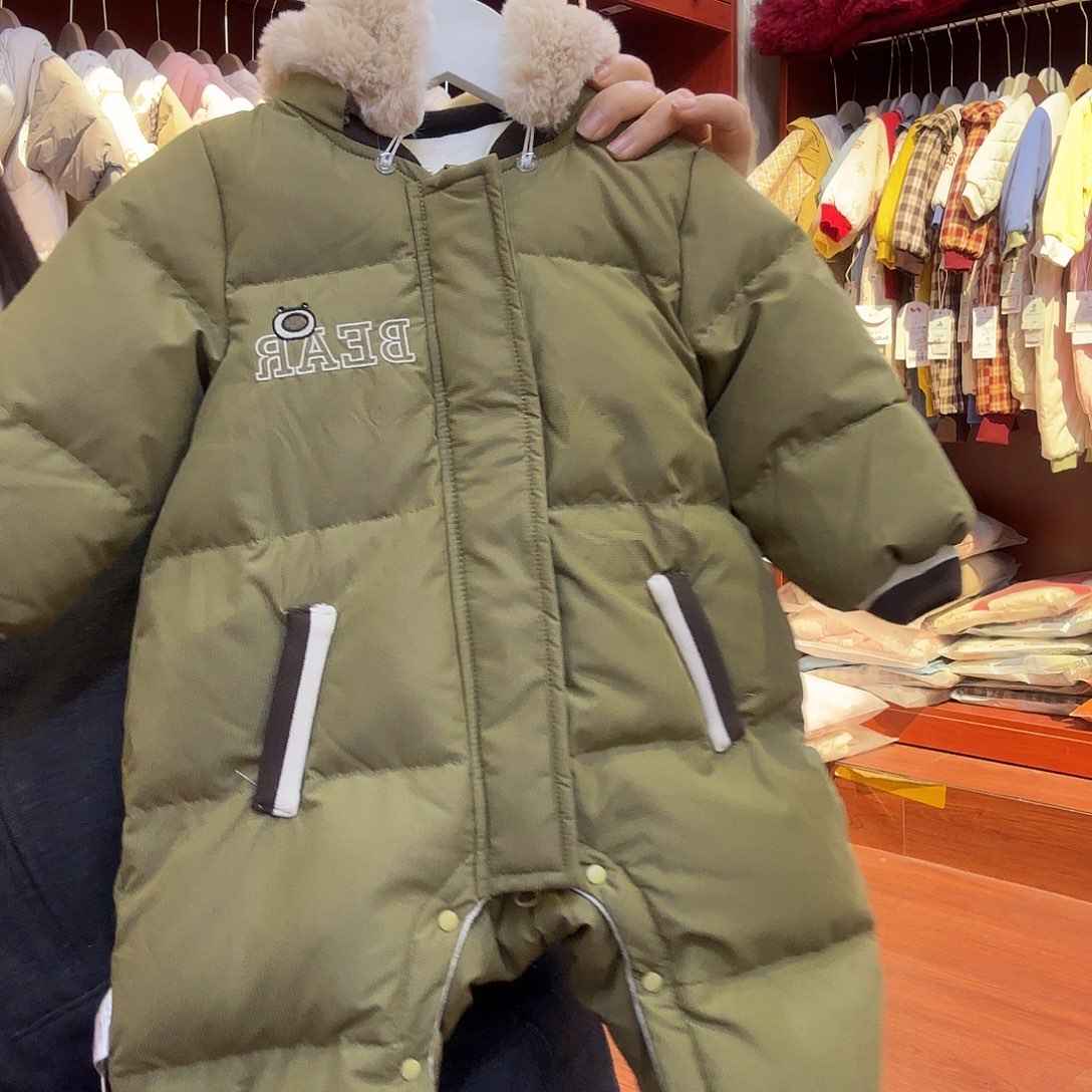 羽绒外出服73码绿色