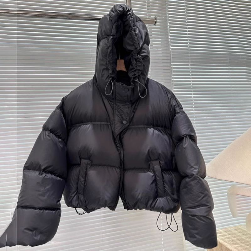 大码短款羽绒服女冬季新款高级感连帽小个子面包服0009