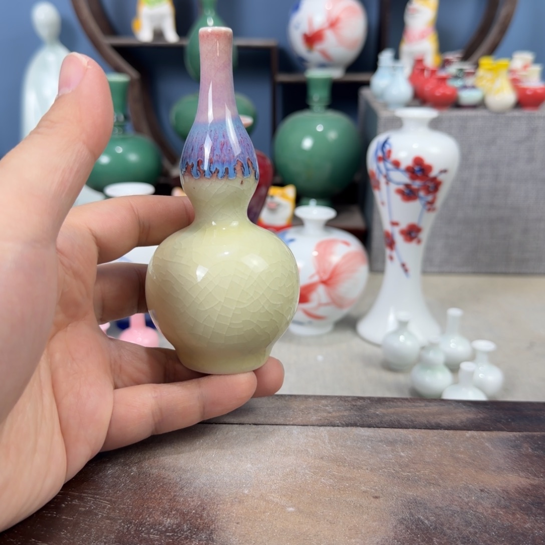 陶瓷手工小花器摆件