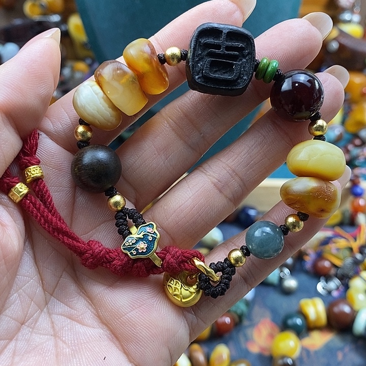 蜜蜡未镶嵌手链手链