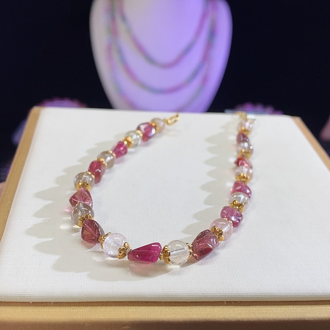 碧玺手链未镶嵌随形