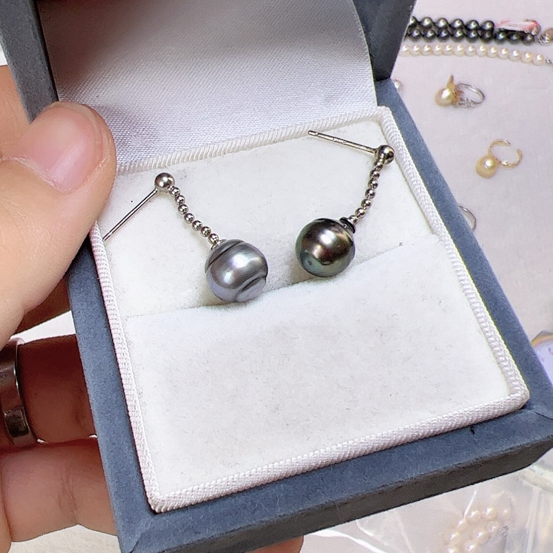 海水珍珠耳饰银S925镶嵌