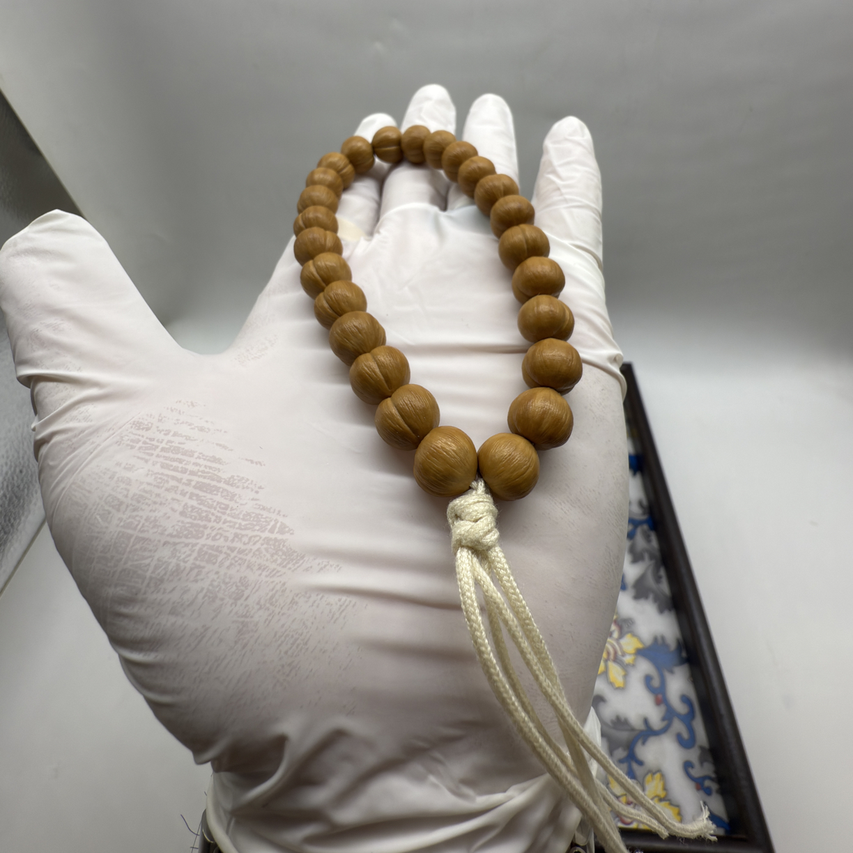 女生男生文玩屁桃手持猴头核桃光珠圆珠全品精修12mm