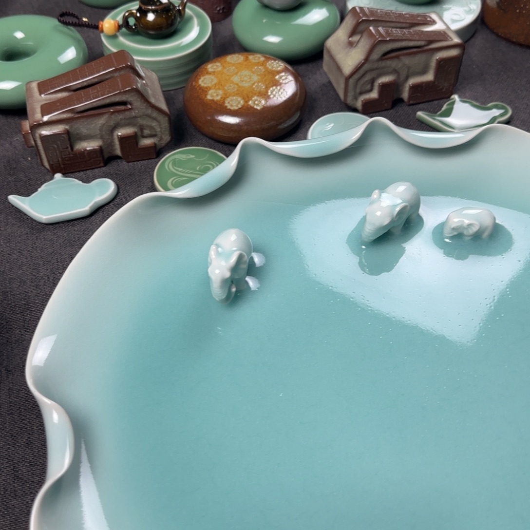 来****孩微瑕小叶玩泥巴手工茶器