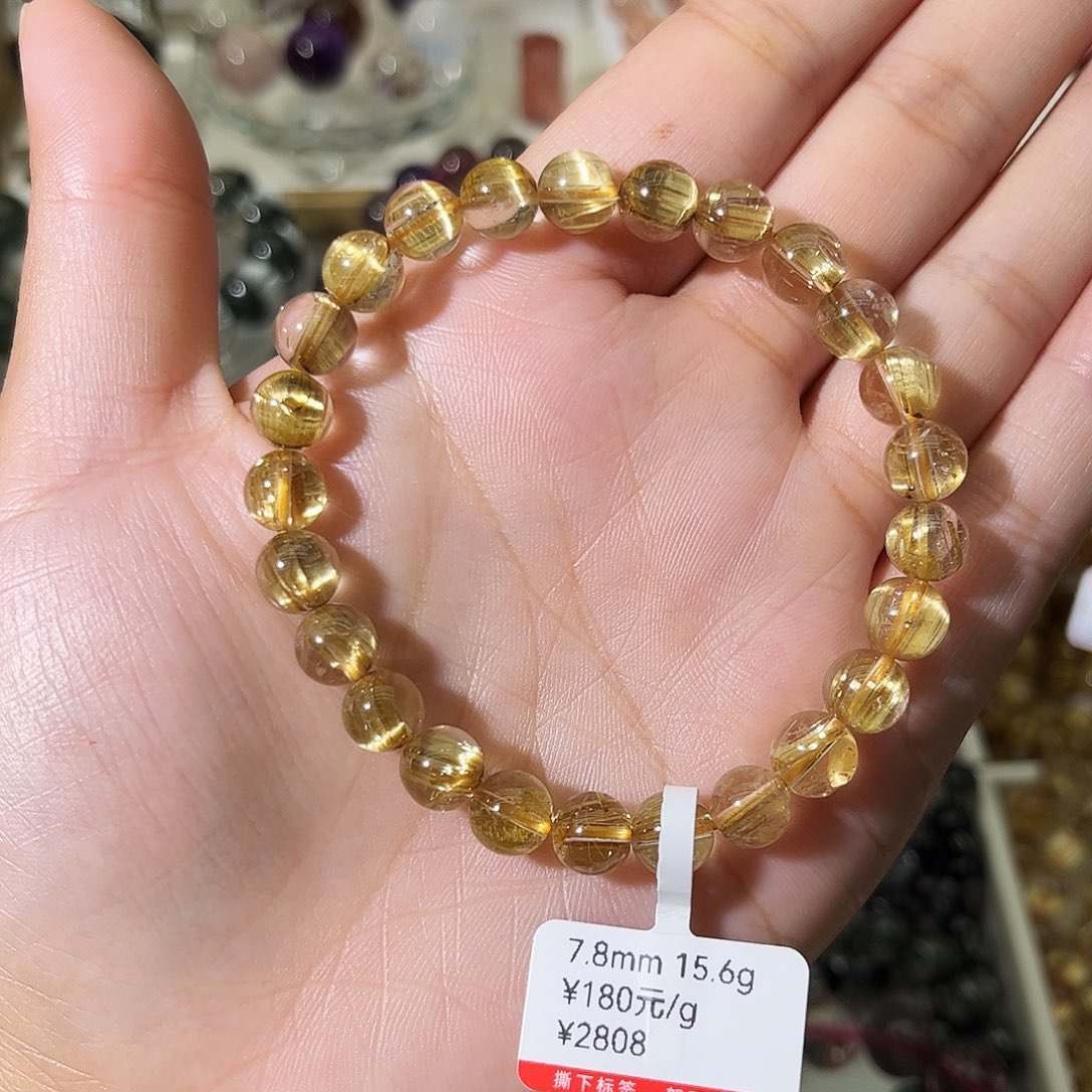 未镶嵌手链水晶钛晶