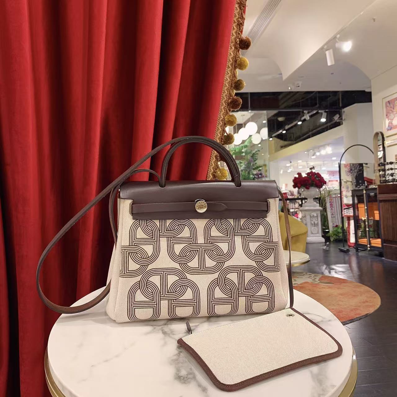 95新 Hermes/爱马仕 GGS爱马仕Herbag31限量款猪鼻子图案58582642