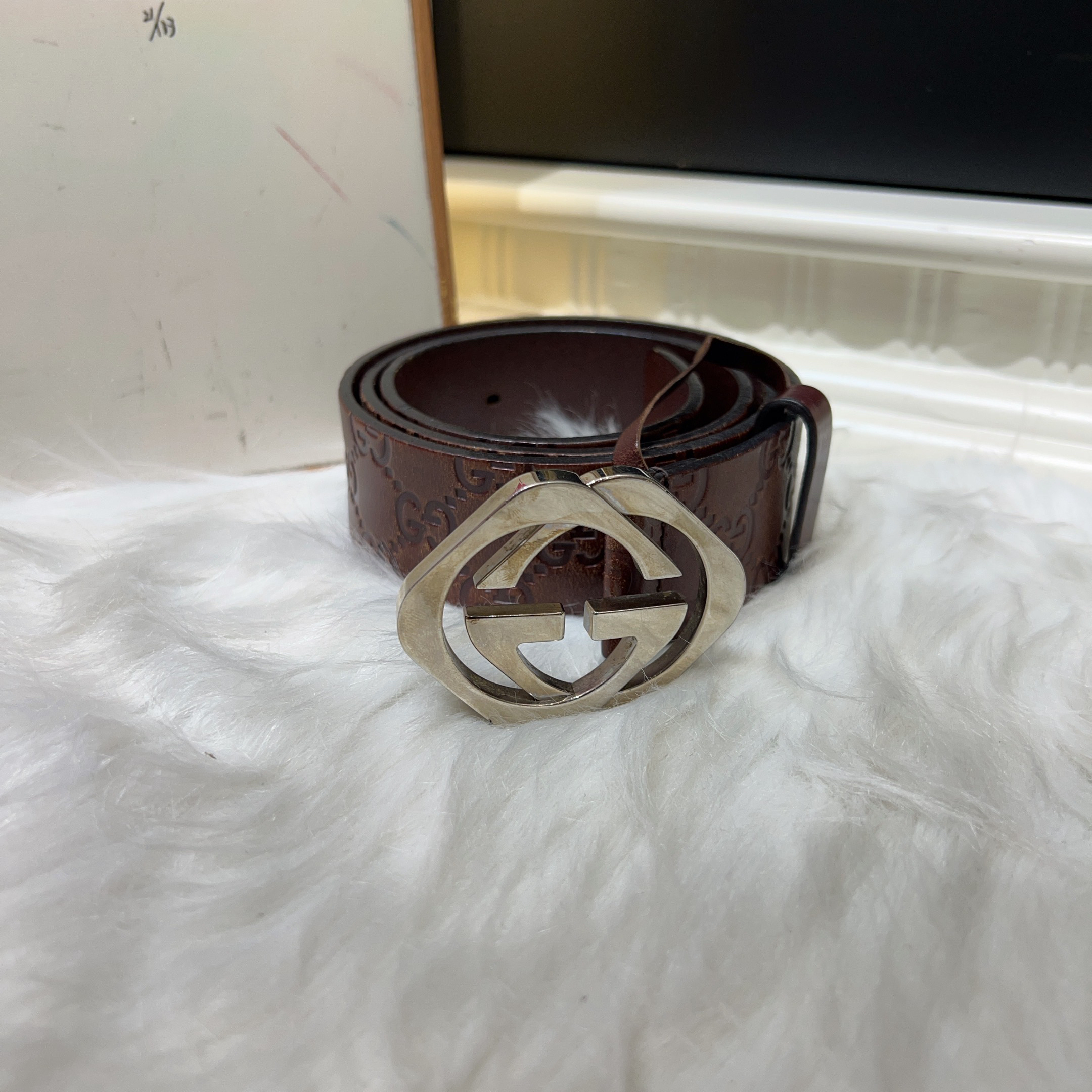 95新 GUCCI/古驰 GUCCI古驰皮带85码a7213