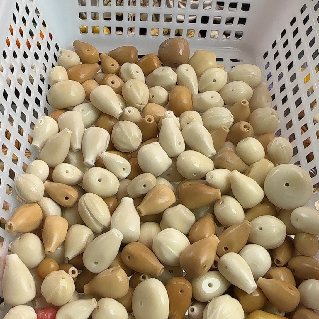 菩提根/象牙果手串瑕疵牙果三通10颗