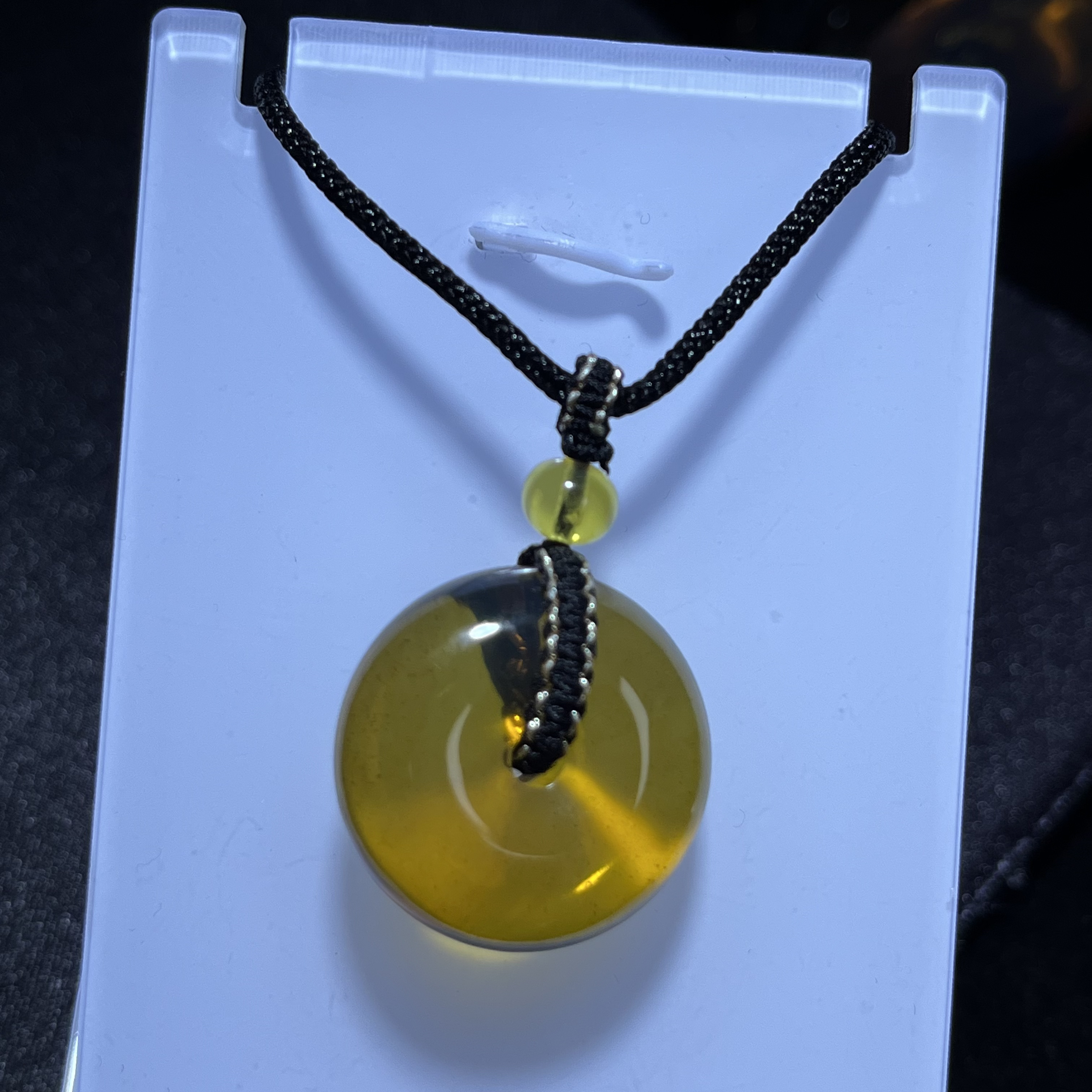 【凯馨珠宝】缅甸天然琥珀平安扣吊坠