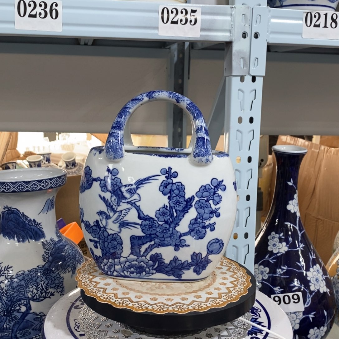 【闪购商品】摆件手提包花瓶摆件