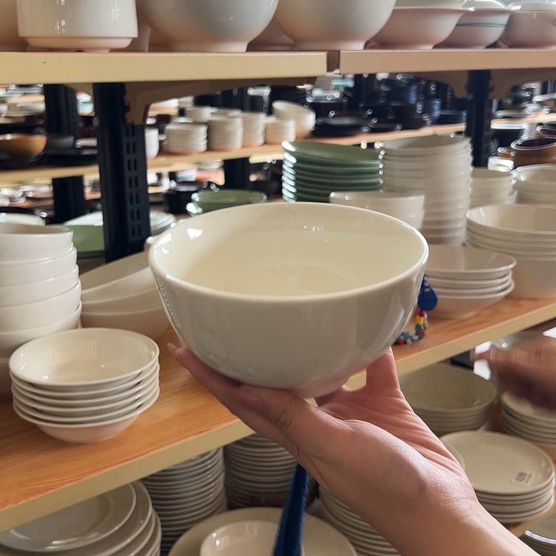 新骨瓷040微瑕暖白6寸米饭碗