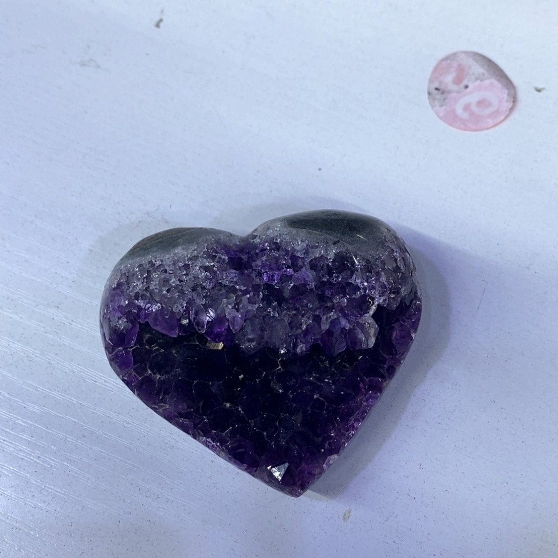 小葛爱心未镶嵌紫晶你***对