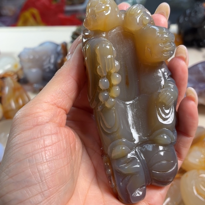 玛瑙/玉髓未镶嵌吊坠(不含链)
