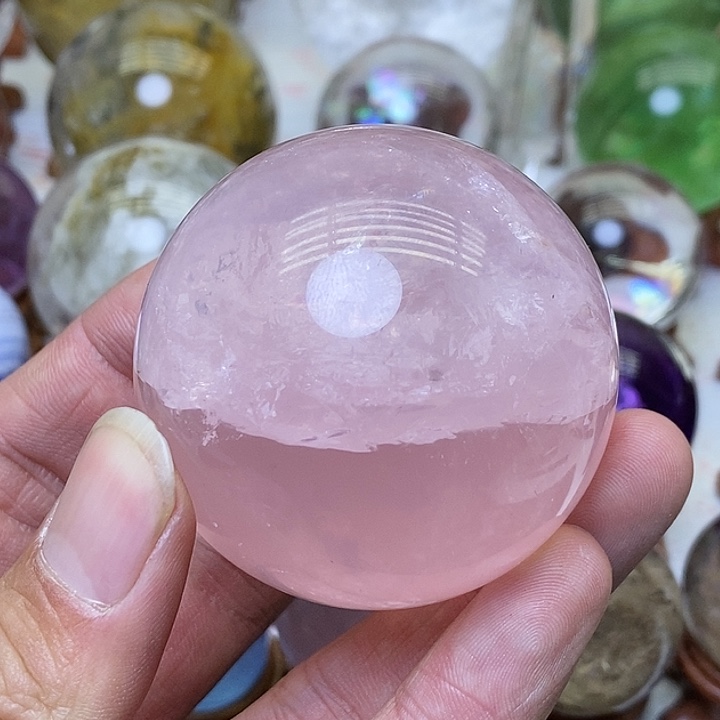 水晶粉水晶球未镶嵌