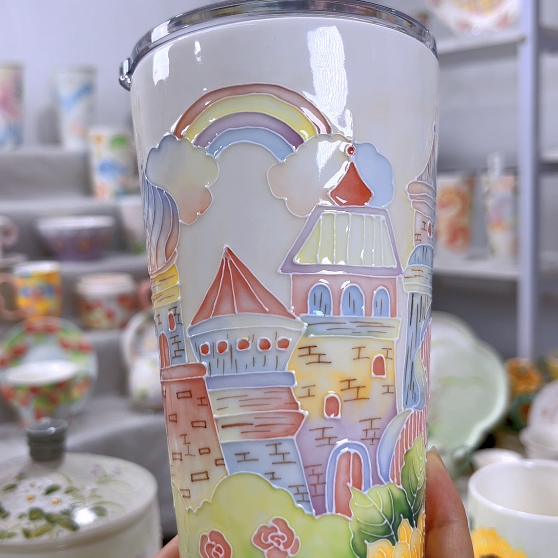 手绘高温釉下彩陶瓷