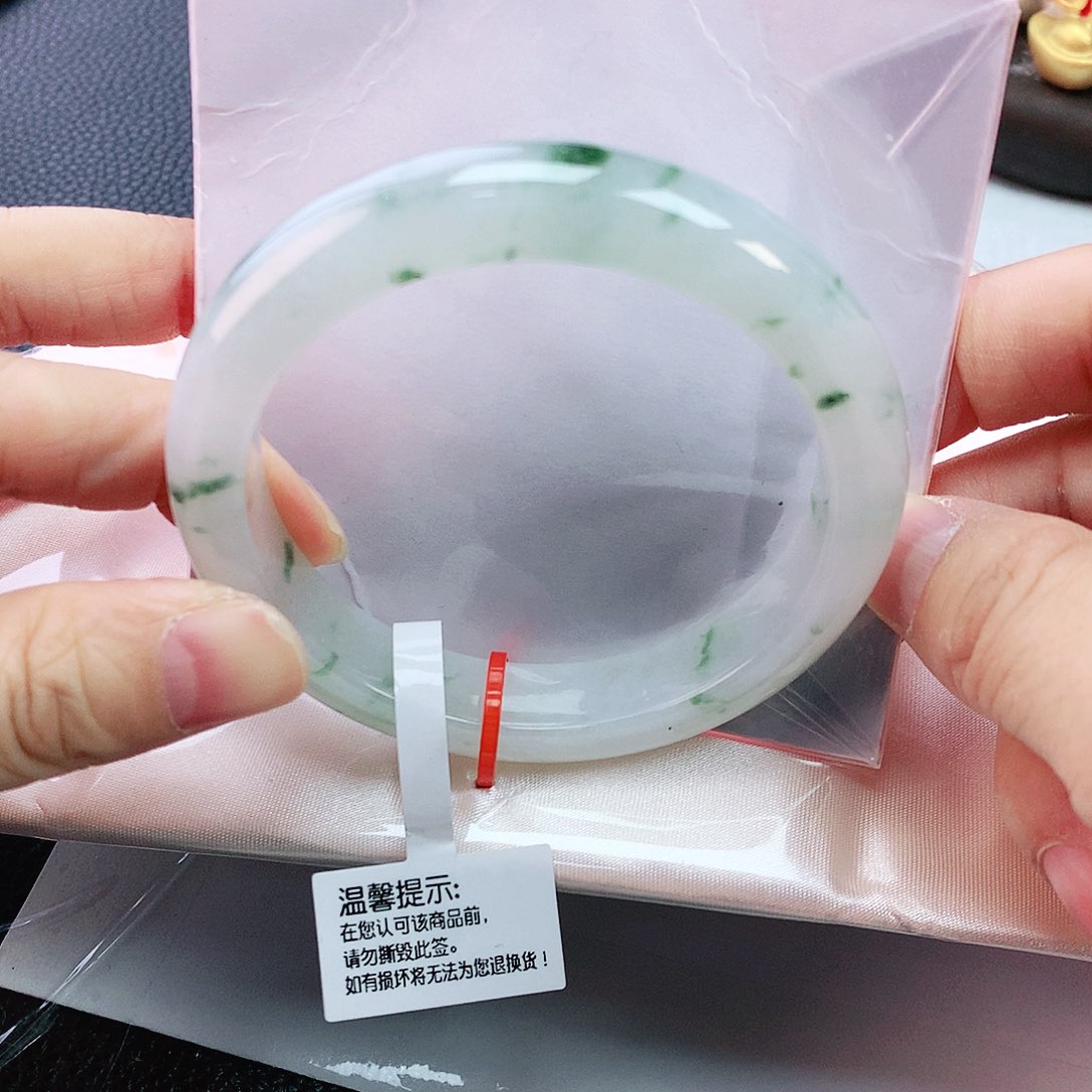 未镶嵌手镯翡翠55冰花