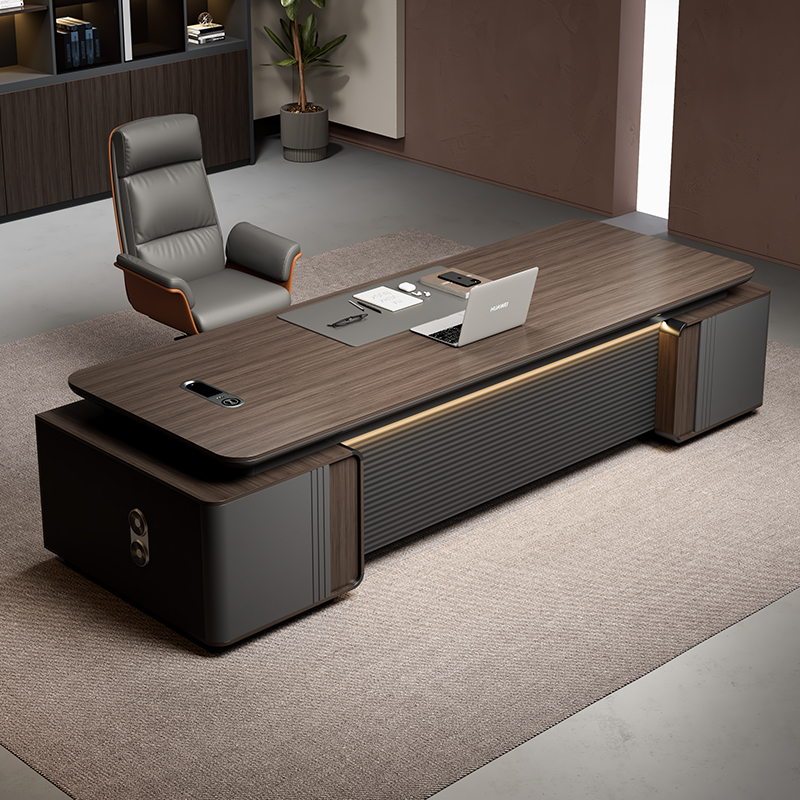 老板桌办公桌总裁领导经理办公室桌子组合简约现代烤漆加厚桌面