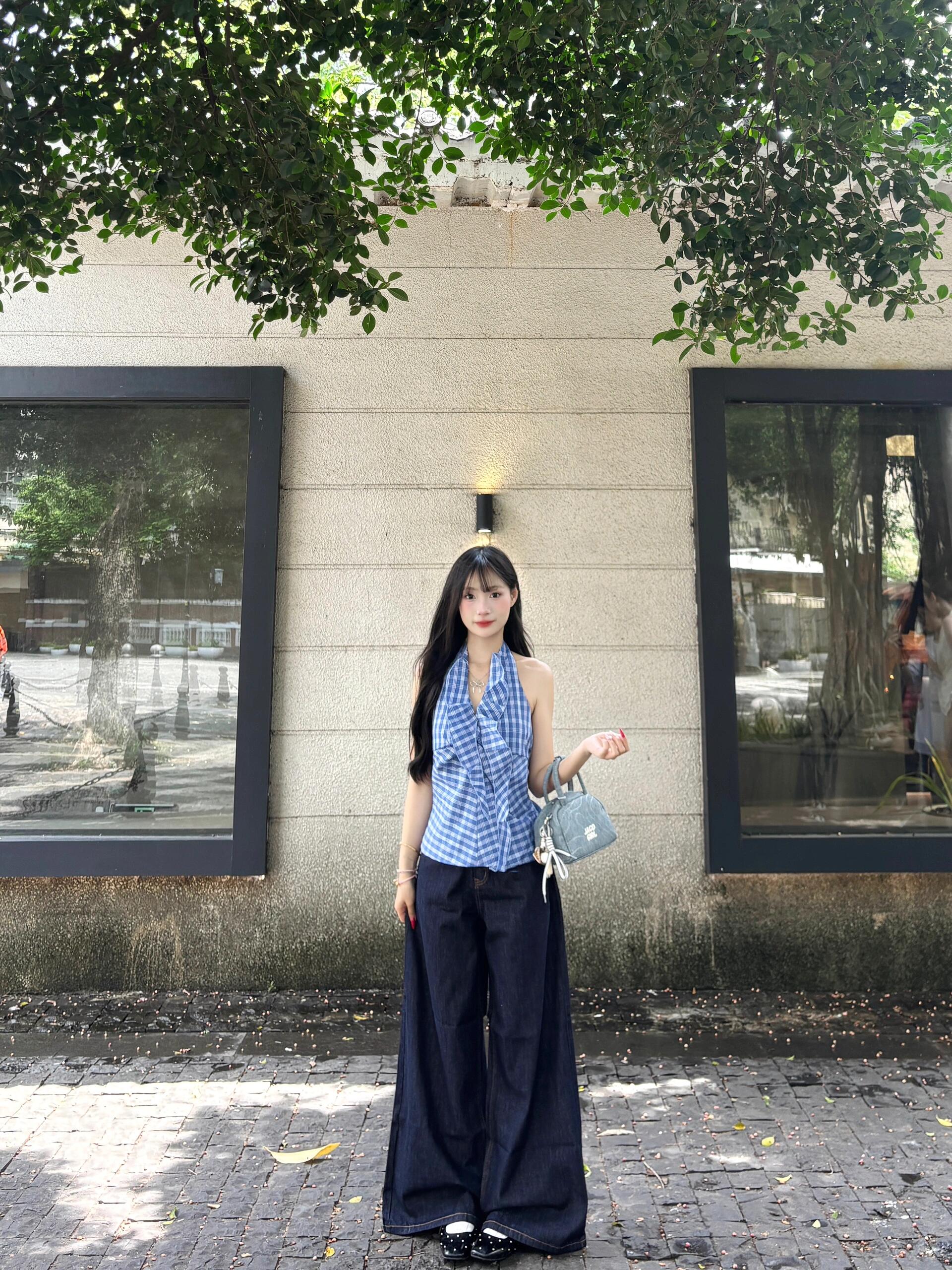 美式复古深色阔腿牛仔裤裤子女款爆款2025新款高腰直筒显瘦裤子潮
