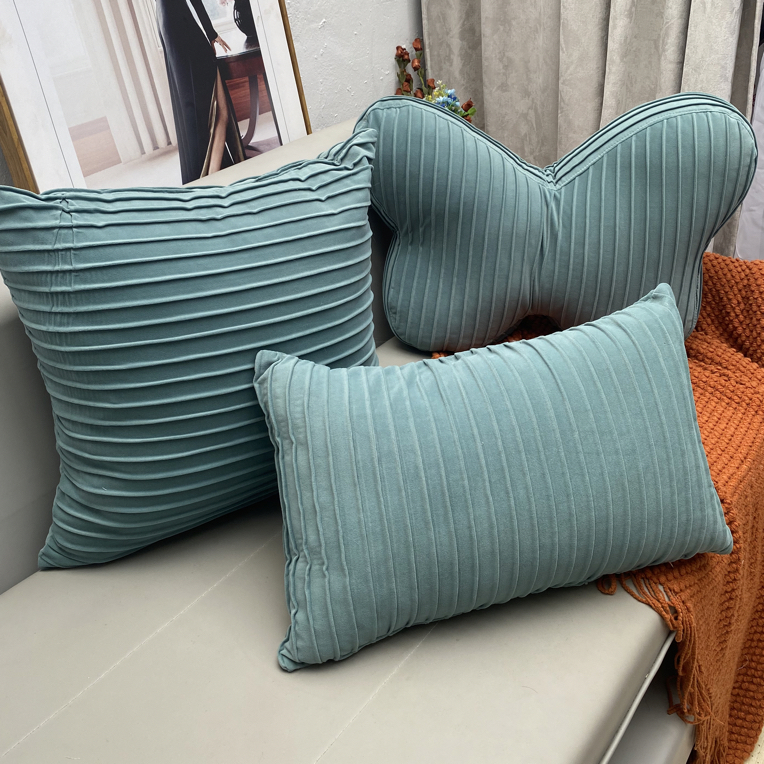 【t枕套+枕芯】沙发抱枕靠背现代简约拼色靠垫拆洗枕套床头美式轻奢