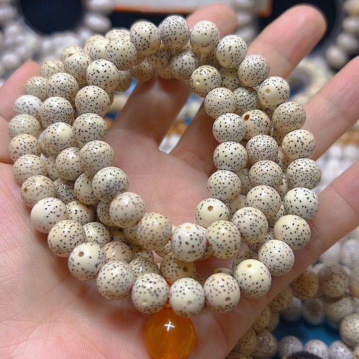 手串星月菩提精品高密星月菩提脱脂氧化长串10圆意禅