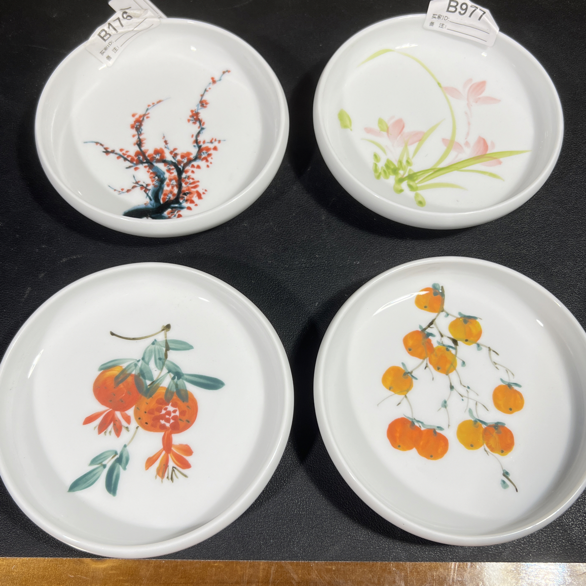 景德镇纯手工手绘釉下5寸蘸料碟