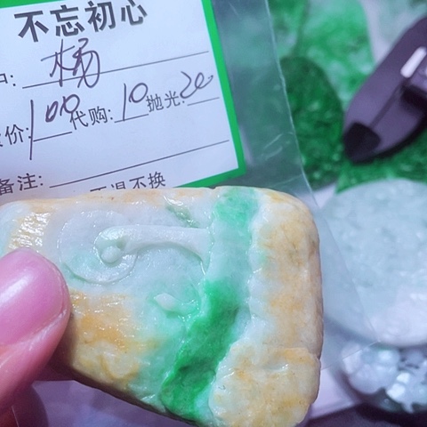 翡翠未镶嵌颈饰杨*胖